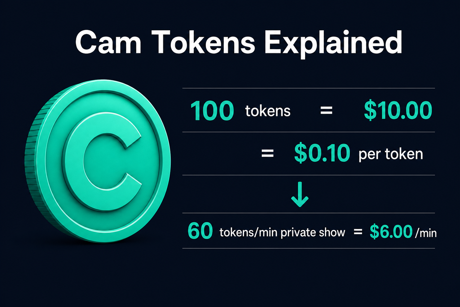 Cam Tokens Explained: How Much Private Shows, Tips, and Group Shows Really Cost
